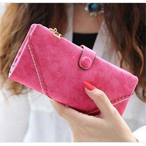 Hot B&F Bifold Wallet, Rose Red